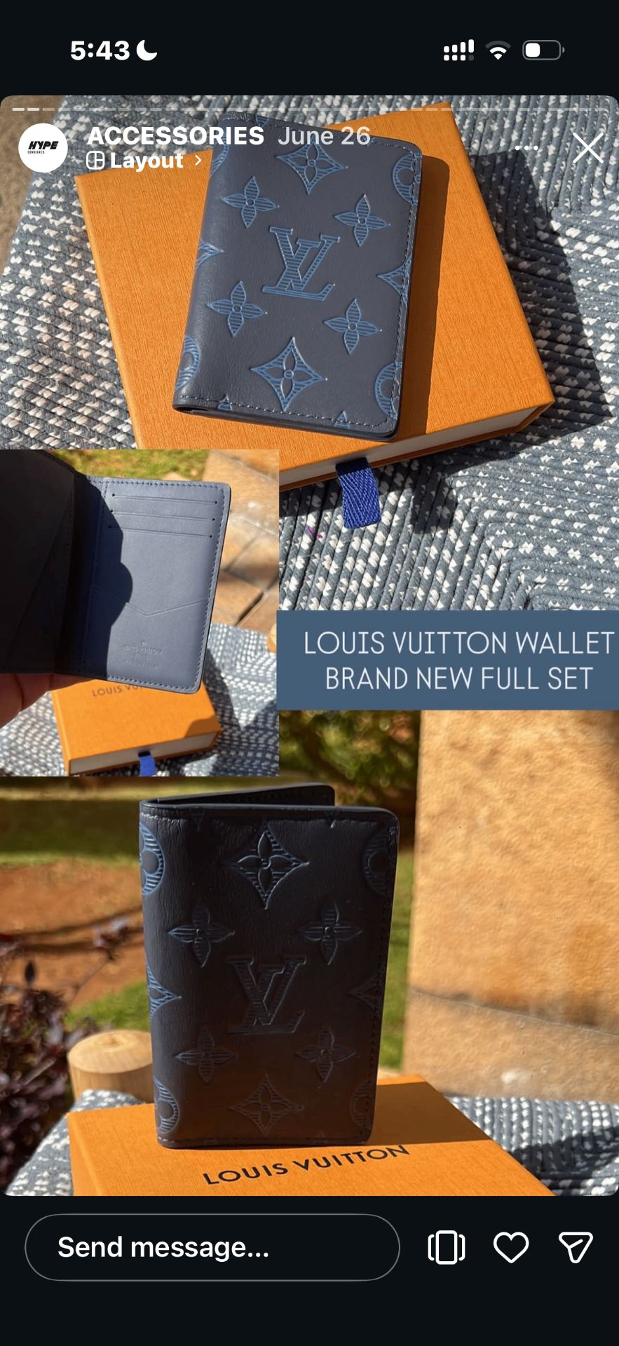 Louis Vuitton Pocket Organizer — Monogram Shadow