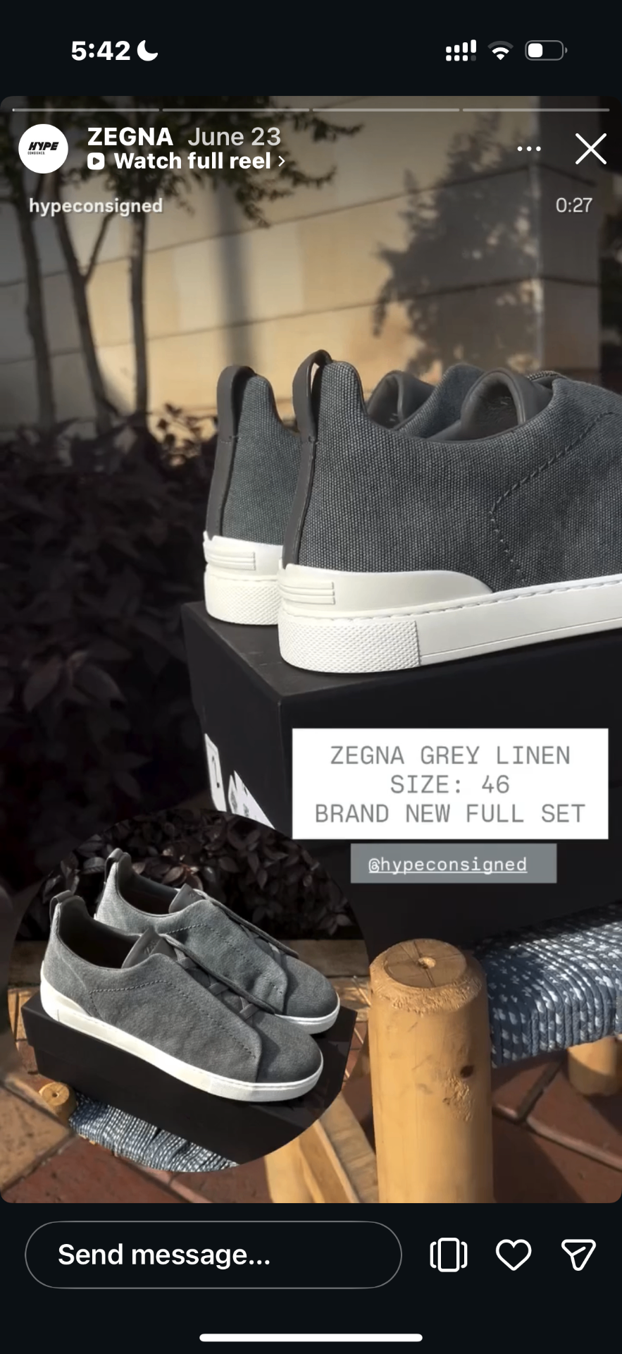 Zegna Triple Stitch — Grey Linen
